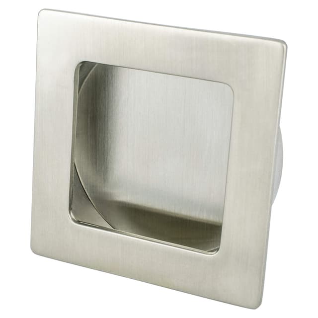 Stylus Series, Zinc Die Cast Recess Pulls 60 mm Bore Dia., Brushed Nickel Finish