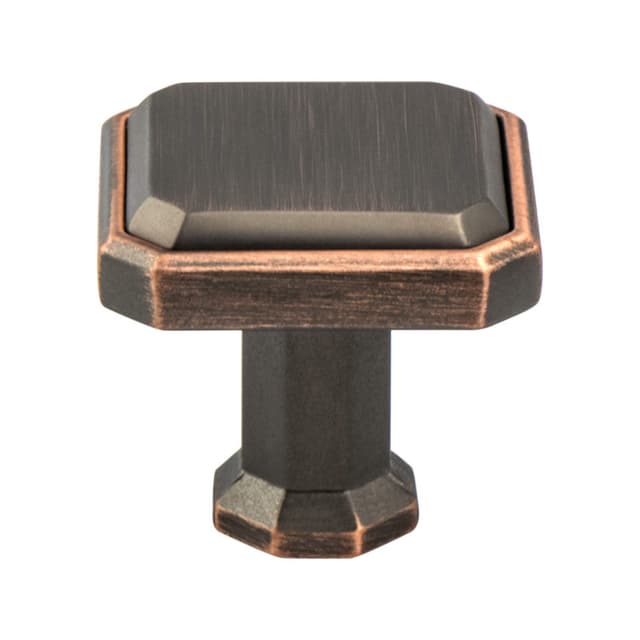 Berenson Harmony Series Verona Bronze 1-3/16" (30 mm) L x 1-3/16" (30 mm) W Knob, - 9461-10VB-P