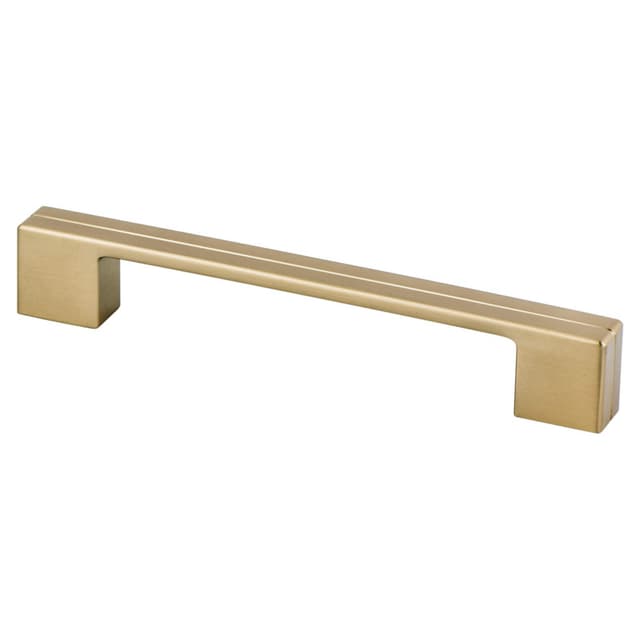 Berenson Skyline Series 6-5/16" (160 mm) Center to Center Modern Brushed Gold Pull, - 9977-1MDB-P