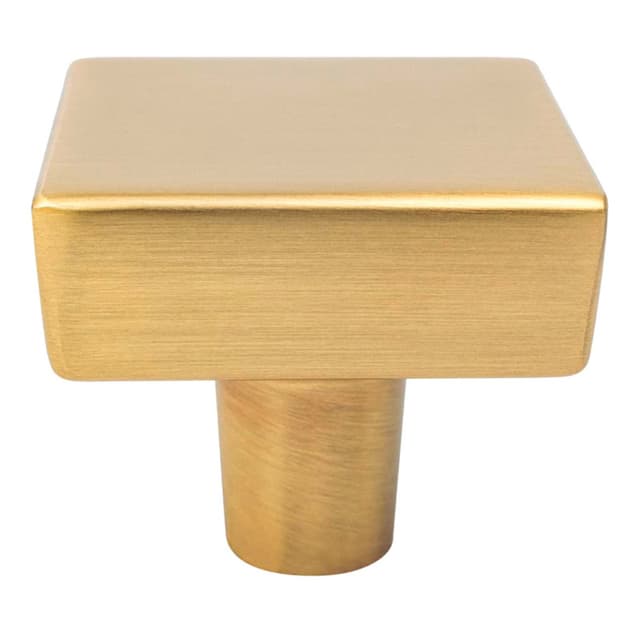 Berenson Brookridge Series Modern Brushed Gold 1-3/8" (35 mm) L x 1-3/8" (35 mm) W Knob, - 2649-1MDB-P