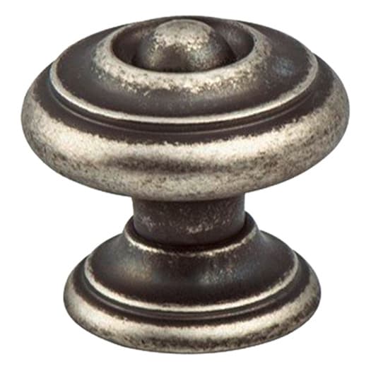 Berenson Euro Rustica Series Rustic Nickel 1-3/16" (30 mm) Diameter Knob, - 2982-1RN-C