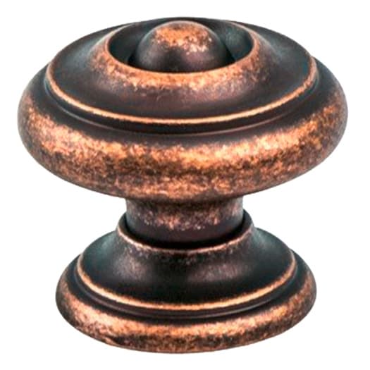Berenson Euro Rustica Series Rustic Copper 1-3/16" (30 mm) Diameter Knob, - 2983-1RC-C