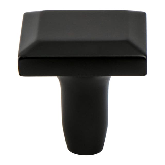 Berenson Metro Series Matte Black 1-3/16" (30 mm) L x 1-3/16" (30 mm) W Knob, - 4126-1055-P