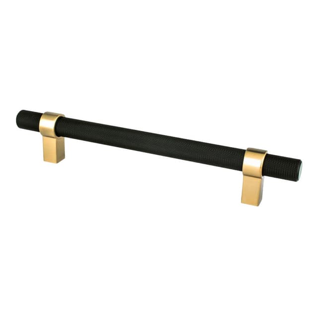 Berenson Radial Reign Series 6-5/16" (160 mm) Center to Center Matte Black/Modern Brushed Gold Pull, - 5057-455MDB-P