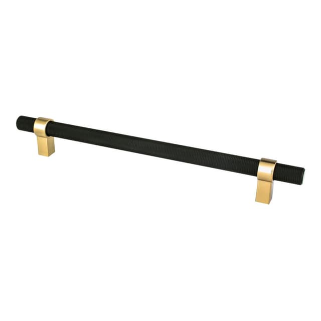 Berenson Radial Reign Series 8-13/16" (224 mm) Center to Center Matte Black/Modern Brushed Gold Pull, - 5058-455MDB-P