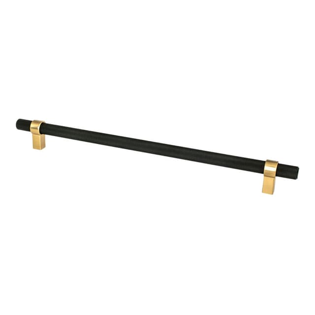 Berenson Radial Reign Series Matte Black/Modern Brushed Gold 12" (305 mm) Center to Center Appliance Pull, -5059-455MDB-P