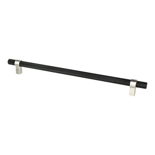 Berenson Radial Reign Series Matte Black/Brushed Nickel 12" (305 mm) Center to Center Appliance Pull, -5065-455BPN-P