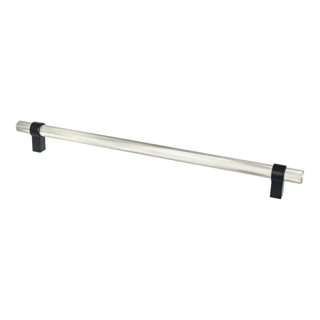 Berenson Radial Reign Series Brushed Nickel/Matte Black 12" (305 mm) Center to Center Appliance Pull, -5071-4BPN55-P