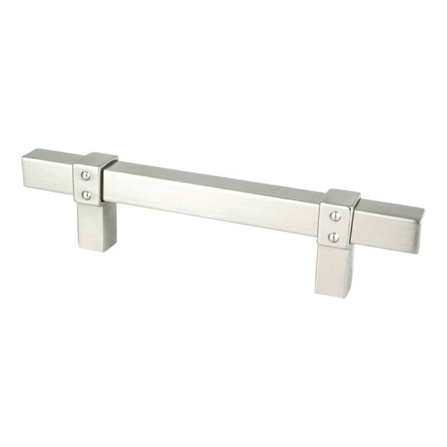 Berenson Rivet Rebel Series 3-3/4" (96 mm) Center to Center Brushed Nickel Pull, - 5079-4BPN-P