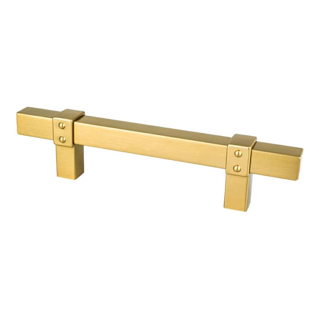 Berenson Rivet Rebel Series 3-3/4" (96 mm) Center to Center Modern Brushed Gold Pull, - 5103-4MDB-P