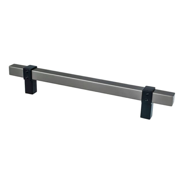 Berenson Rivet Rebel Series 6-5/16" (160 mm) Center to Center Slate/Matte Black Pull, - 5129-4SLT55-P