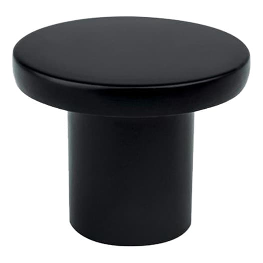 Berenson-R.Christensen Disc Series Black 1-3/32" (28 mm) Diameter Knob, - 6077-1055-C