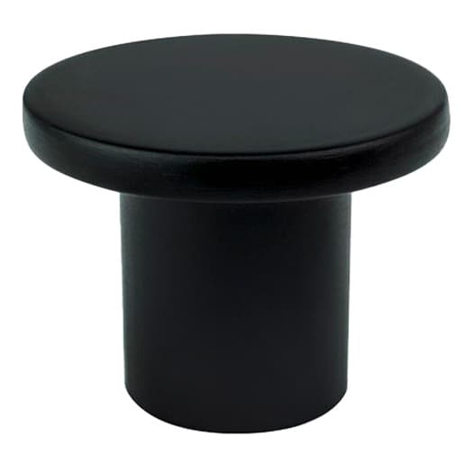 Berenson-R.Christensen Disc Series Black 1-9/32" (32.5 mm) Diameter Knob, - 6081-1055-C