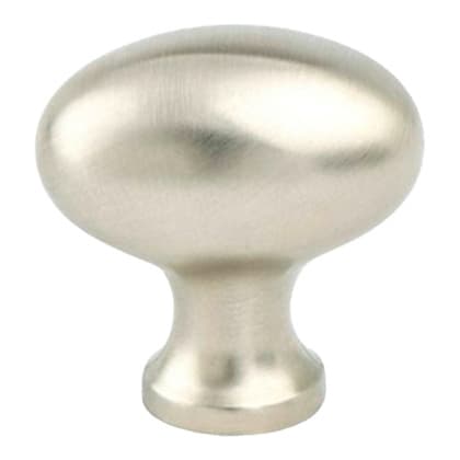 Berenson Valencia Series Brushed Nickel 1-3/16" (30 mm) L x 3/4" (19 mm) W Knob, - 7021-1BPN-P