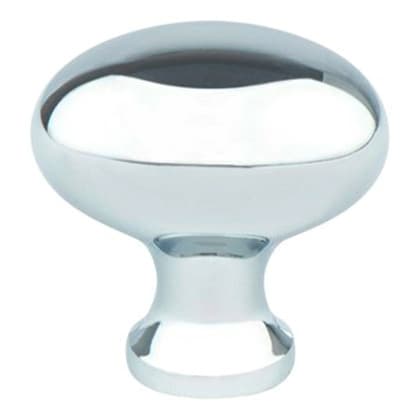 Berenson Valencia Series Polished Chrome 1-3/16" (30 mm) L x 3/4" (19 mm) W Knob, - 7022-126-C