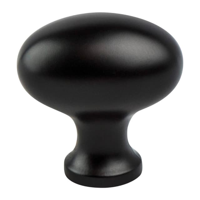 Berenson Valencia Series Matte Black 1-3/16" (30 mm) L x 3/4" (19 mm) W Knob, - 7023-155-C