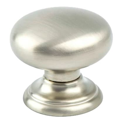 Berenson Euro Classica Series Brushed Nickel 1-3/8" (35 mm) Diameter Knob, - 7096-1BPN-P