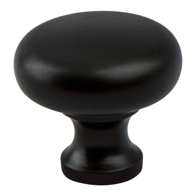 Berenson Valencia Series Matte Black 1-1/4" (32 mm) Diameter Knob, - 8089-155-P
