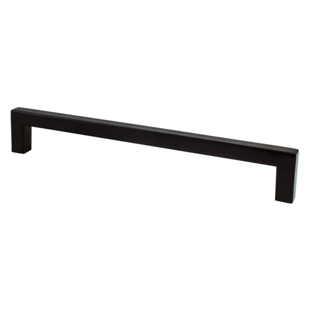 Berenson Modern Square Series 7-9/16" (192 mm) Center to Center Matte Black Pull, - 9020-4055-P