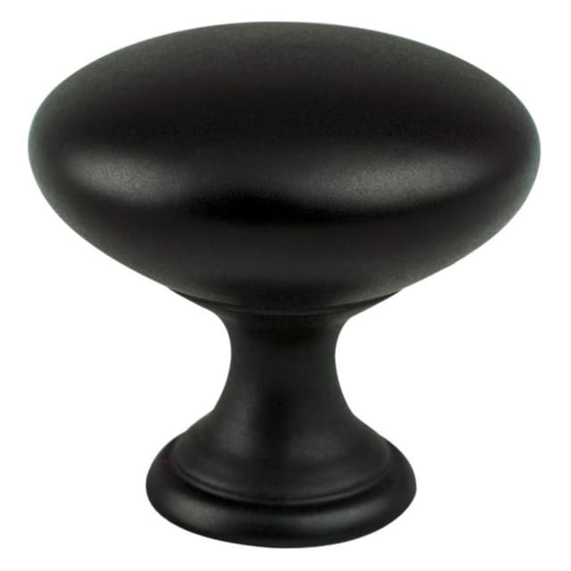 Berenson Traditional Advantage One Series Matte Black 1-1/8" (29 mm) Diameter Knob, - 9021-1055-P
