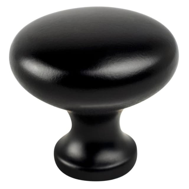 Berenson Traditional Advantage Four Series Matte Black 1-1/8" (29 mm) Diameter Knob, - 9132-1055-P