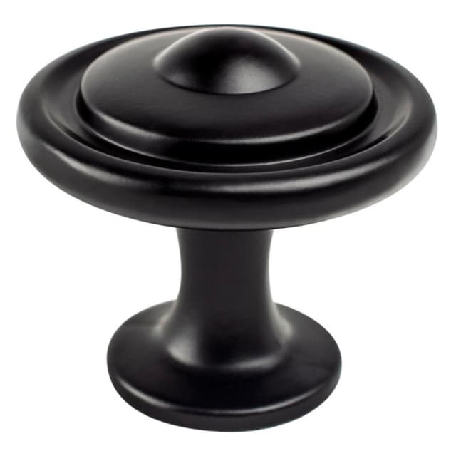 Berenson Traditional Advantage Three Series Matte Black 1-1/4" (32 mm) Diameter Knob, - 9170-1055-P