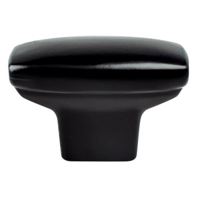 Berenson Transitional Advantage One Series Matte Black 1-7/16" (37 mm) L x 11/16" (17 mm) W Knob, - 9183-1055-P