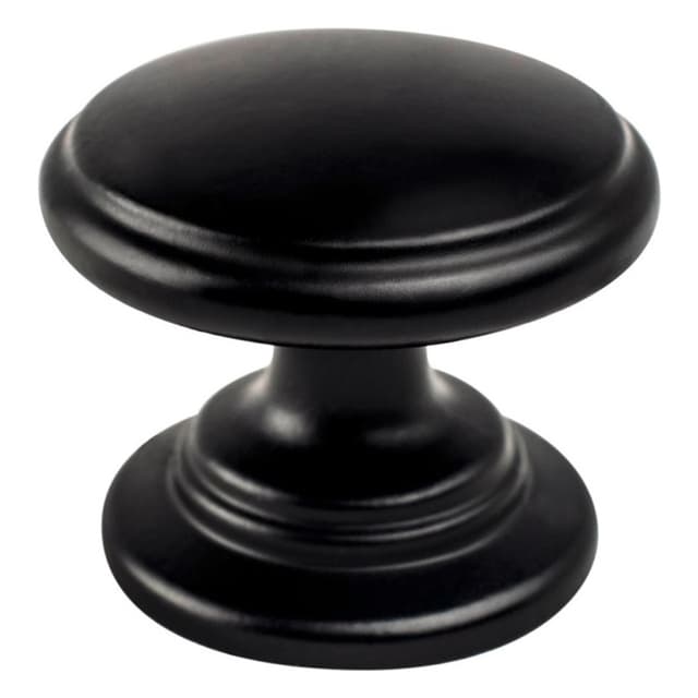 Berenson Traditional Advantage Two Series Matte Black 1-3/16" (30 mm) Diameter Knob, - 9193-1055-P
