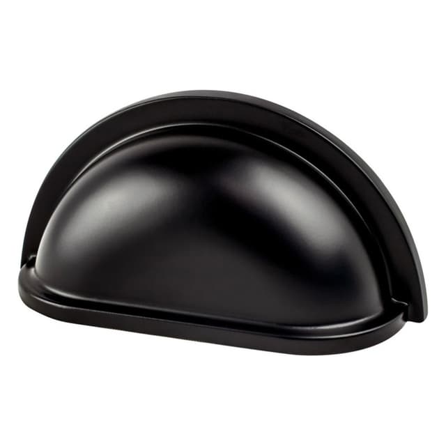 Berenson Traditional Advantage Three Series 3" (76 mm) Center to Center Matte Black Cup Pull, - 9194-1055-P