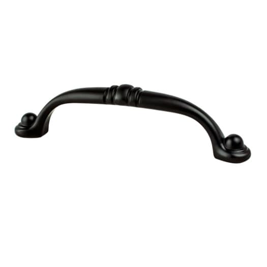 Berenson Traditional Advantage Three Series 3-3/4" (96 mm) Center to Center Matte Black Pull, - 9195-1055-P