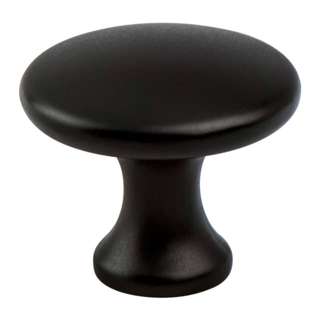 Berenson Contemporary Advantage Five Series Matte Black 1-1/8" (28.5 mm) Diameter Knob, - 9431-1055-P
