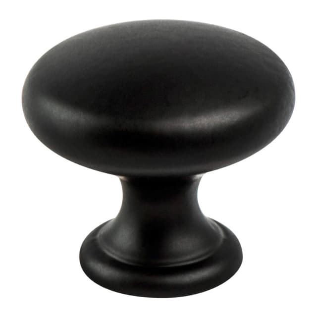 Berenson Contemporary Advantage Four Series Matte Black 1-1/4" (32 mm) Diameter Knob, - 9434-4055-P
