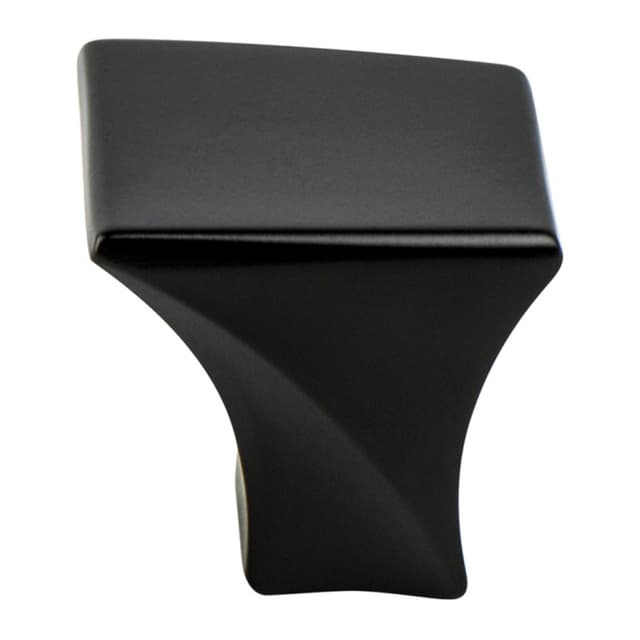Berenson Fluidic Series Matte Black 1-3/16" (30 mm) L x 1-1/8" (29 mm) W Knob, - 9441-1055-P