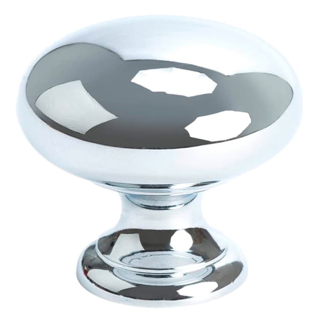 Berenson Plymouth Series Polished Chrome 1-1/4" (32 mm) Diameter Knob, - 9951-126-P