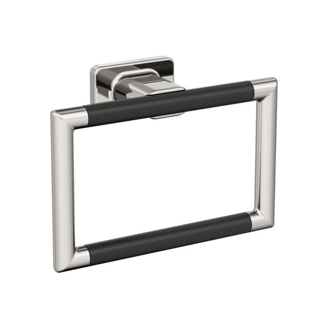 Amerock Esquire Polished Nickel/Black Bronze Towel Ring