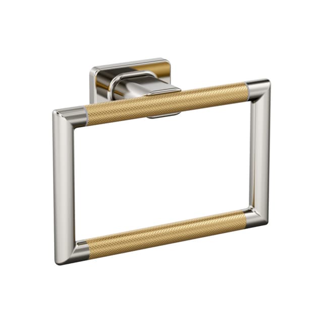 Amerock Esquire Polished Nickel/Champagne Bronze Towel Ring