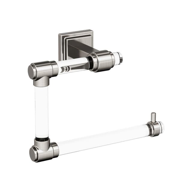 Amerock Glacio Clear/Brushed Nickel Towel Ring