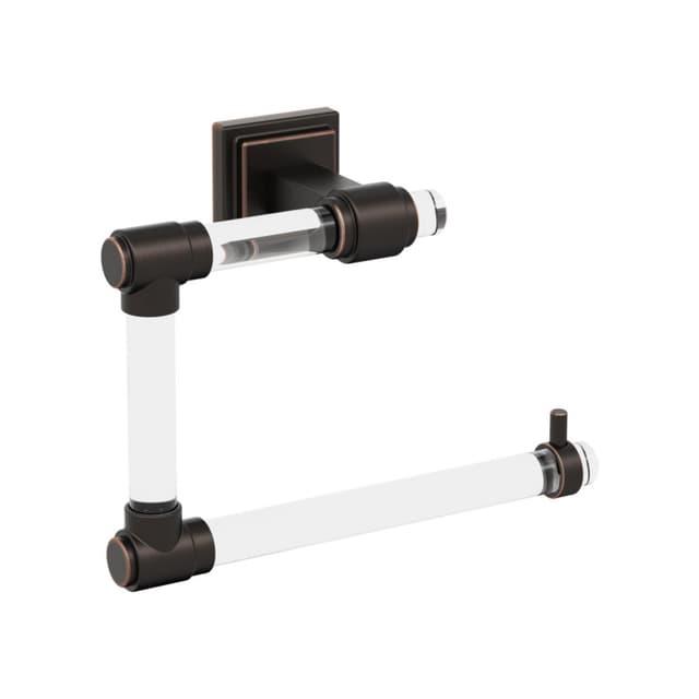 Amerock Glacio Clear/Oil Rubbed Bronze Towel Ring