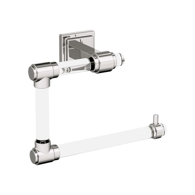 Amerock Glacio Clear/Polished Nickel Towel Ring