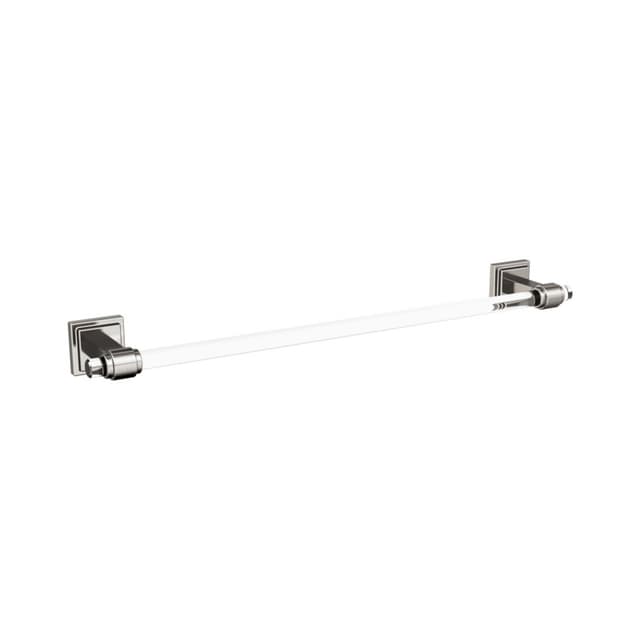 Amerock Glacio Clear/Brushed Nickel Towel Bar