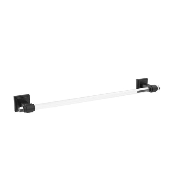Amerock Glacio Clear/Matte Black Towel Bar
