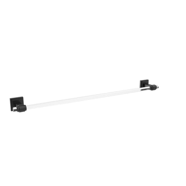Amerock Glacio Clear/Matte Black Towel Bar