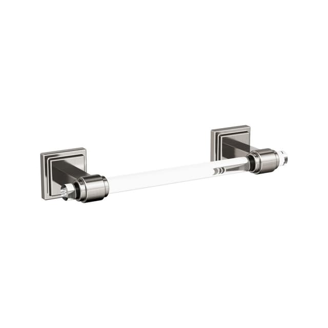 Amerock Glacio Clear/Brushed Nickel Towel Bar