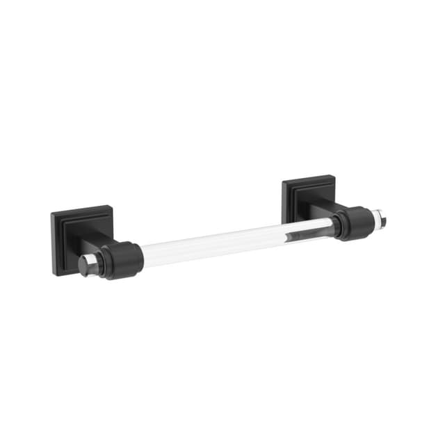 Amerock Glacio Clear/Matte Black Towel Bar