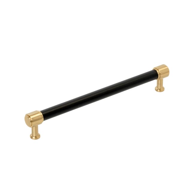 Amerock Fairlane Series Black Leather/Champagne Bronze 12" (305 mm) Center to Center Appliance Pull, BP37544BLCZ
