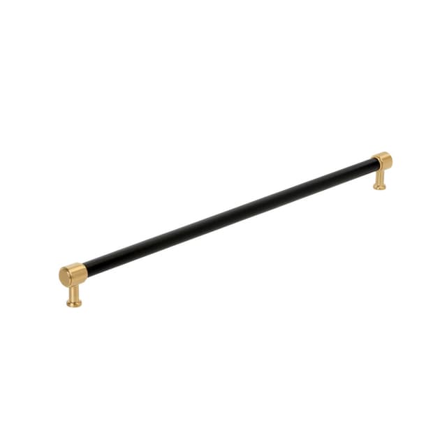 Amerock Fairlane Series Black Leather/Champagne Bronze 24" (610 mm) Center to Center Appliance Pull, BP37546BLCZ