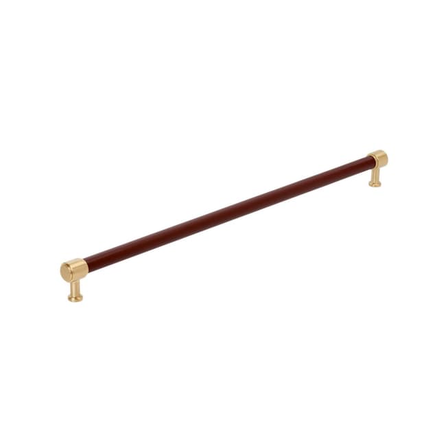 Amerock Fairlane Series Brown Leather/Champagne Bronze 24" (610 mm) Center to Center Appliance Pull, BP37546BRLCZ
