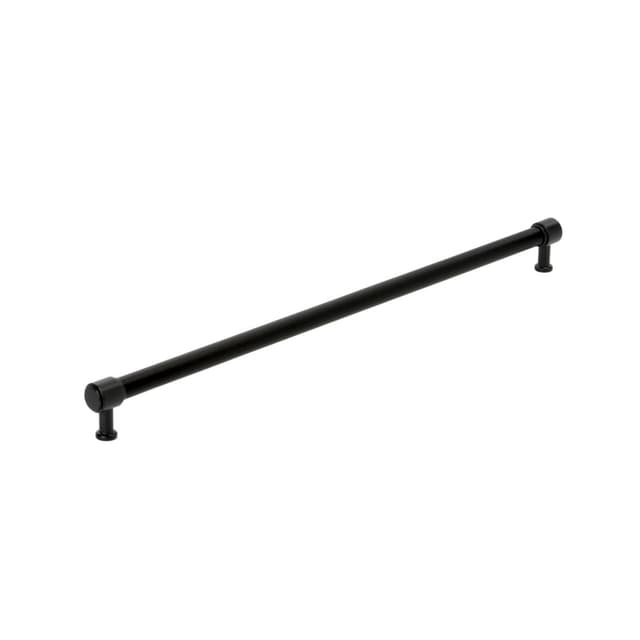 Amerock Fairlane Series Black Leather/Matte Black 24" (610 mm) Center to Center Appliance Pull, BP37546BLMB