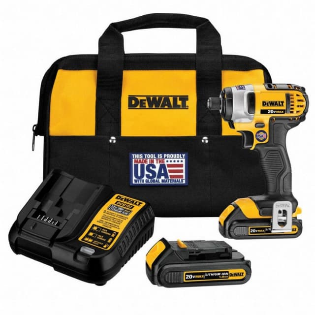 DeWalt Drill/Driver 1/2" Keyless Chuck 20 V Li-Ion Cordless, Battery Included