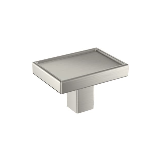 Amerock Rockhurst Series Satin Nickel 1-5/8 in (41 mm) L x 1-3/16 in (30 mm) W Knob, BP37571G10